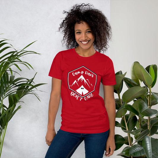 Camp Hair Don't Care Unisex t-shirt Red